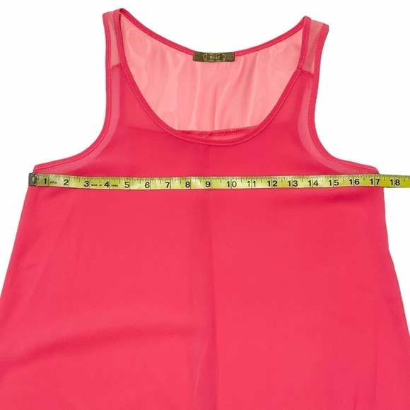 BOAZ Pink Sleeveless Sheer High Low Tunic Top - Picture 8 of 12